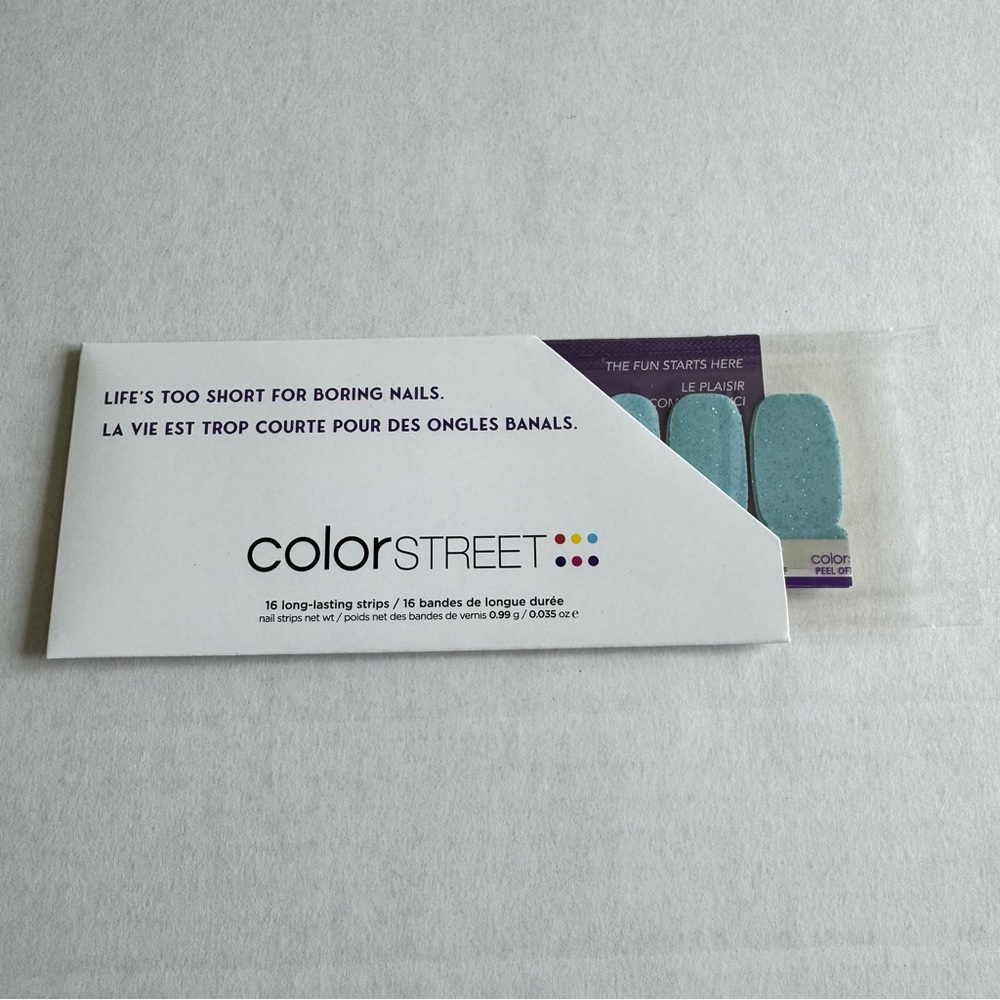 *Exclusive* Color Street: Fluid Motion | Baby Blue Glitter Spring Summer Pastel - Picture 3 of 11